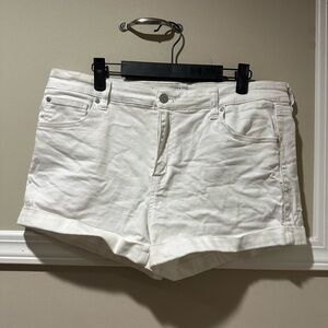 Celebrity Pink White‎ Jean Shorts Cuffed Distressed